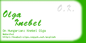 olga knebel business card